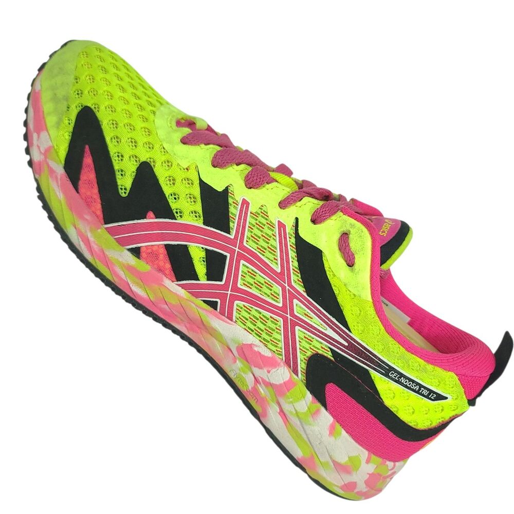 Asics GEL-Noosa Tri 12 Running Shoe Women Sz 7.5 Neon Comfort Sneaker 1012A578